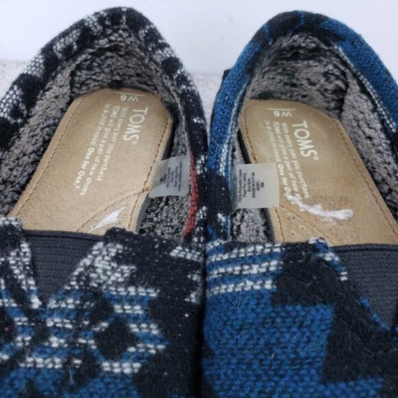 Toms Tapestry Casual Flats Western Aztec Navajo Tribal Print size 6 Soft Canvas - Picture 8 of 8